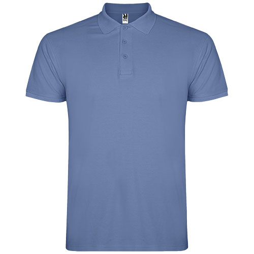 Polo pour homme coton 200gr personnalisé Star ROLY Bleu riviera